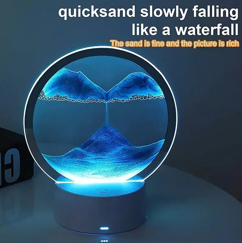 Quicksand Painting Desk Lamp Smart Hourglass Living Room Office Hotel Desktop Decoration Ornament Night Light